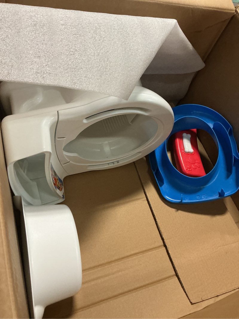 Condition photo showing As Is for The First Years Nickelodeon Paw Patrol Potty Training Toilet and Toddler Toilet Seat - Potty Training Toilet Seat with Fun Flushing and Cheering Sounds