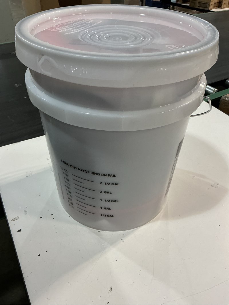 Condition photo showing New/Like New for drainx tankless water heater flush kit includes 4 quarts of eco friendly and powerful liquid descaling solution for 4 uses, 5 gallon bucket and 1/6hp extra strength pump clear bucket with gallon