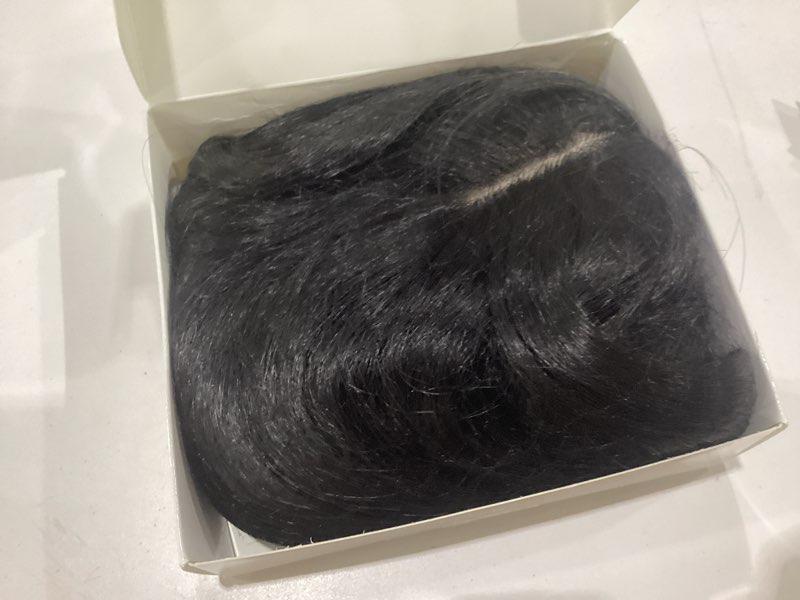 Condition photo showing Good Condition for short bob wig, synthetic hair, black, natural looking synthetic hair wigs for women female wig bob hairstyles brown hair (black)