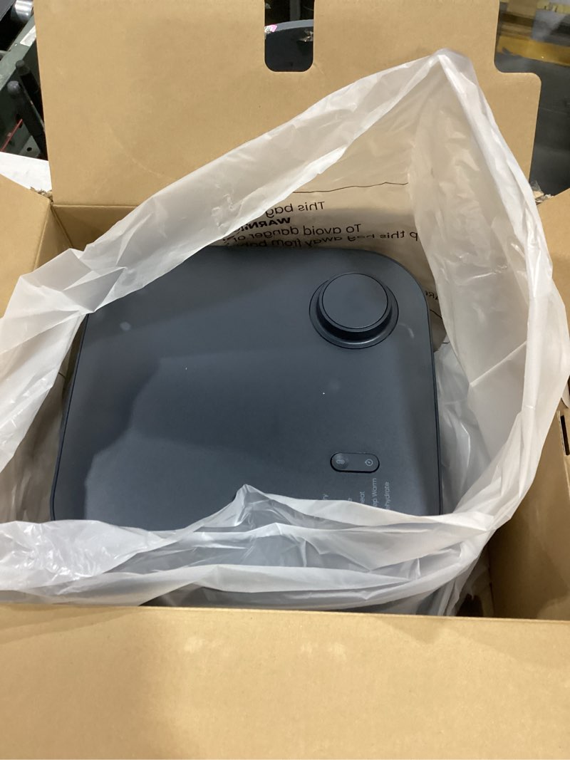 Condition photo showing As Is for chefman crispinator air fryer 6-in-1 with 8 qt capacity, 450°f max temp with turbofry pro technology for fast and even results, viewing window, nonstick ceramic basket 8 quart midnight