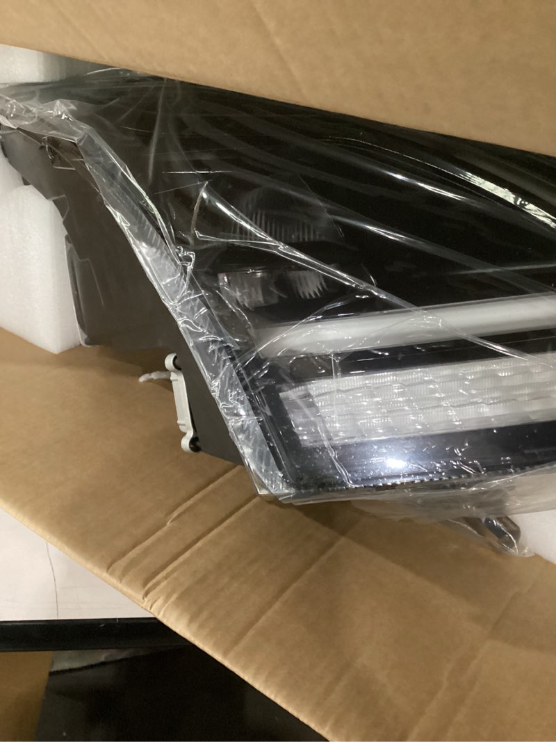 Condition photo showing Good Condition for front headlight compatible with 2018+ volvo vnr black reflective led headlight with drl with led control module,right side right 2018+ vnl vnr