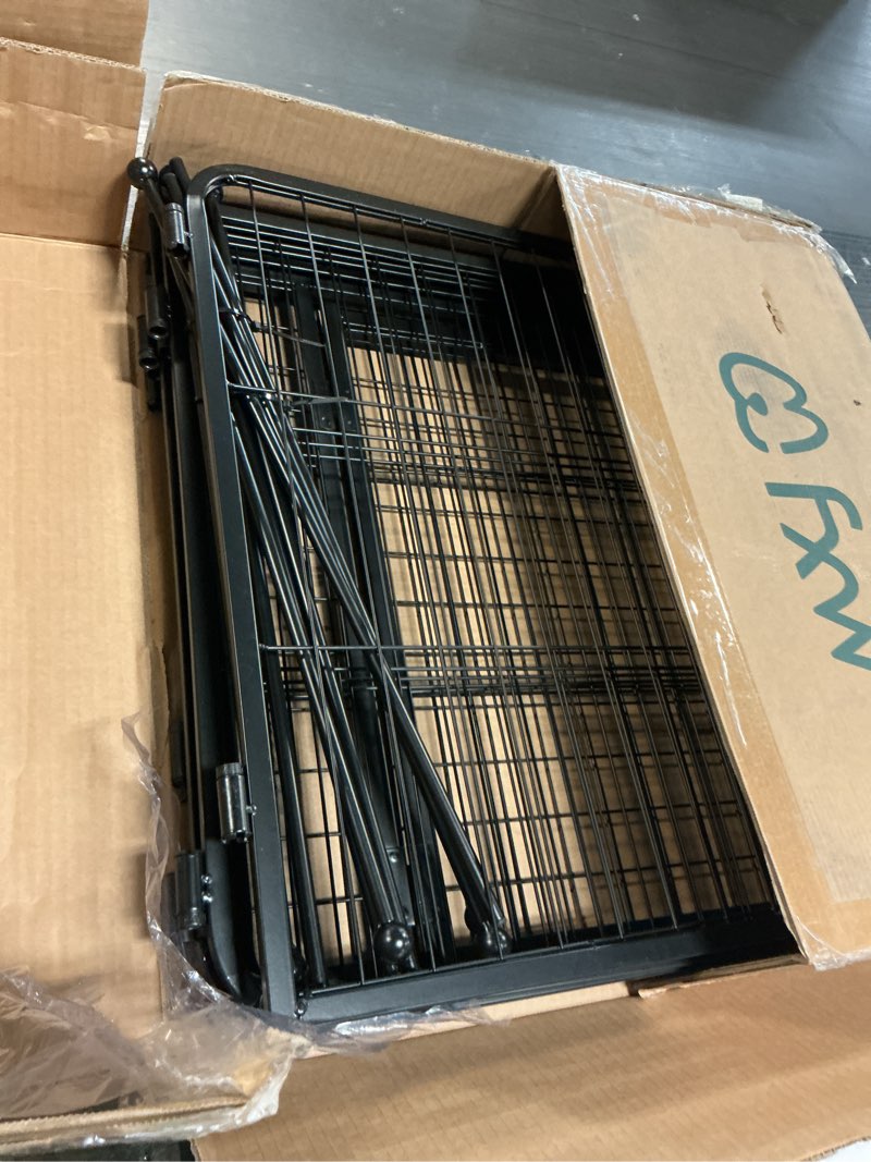 Condition photo showing Good Condition for FXW Rollick Unleashed Dog Playpen for Indoor, Yard, RV Camping, 24 inch 8 Panels for Small and Puppy Dogs, Black?Patented Black 24"H 8 Panels