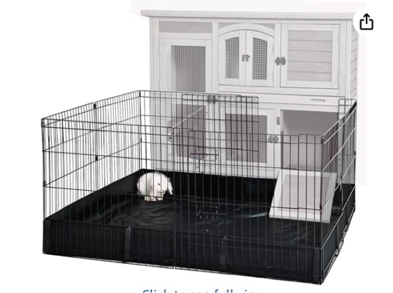 GUTINNEEN Rabbit Pet Playpen Bunny Run Extension Indoor Small Animal Pen (Playpen Only)