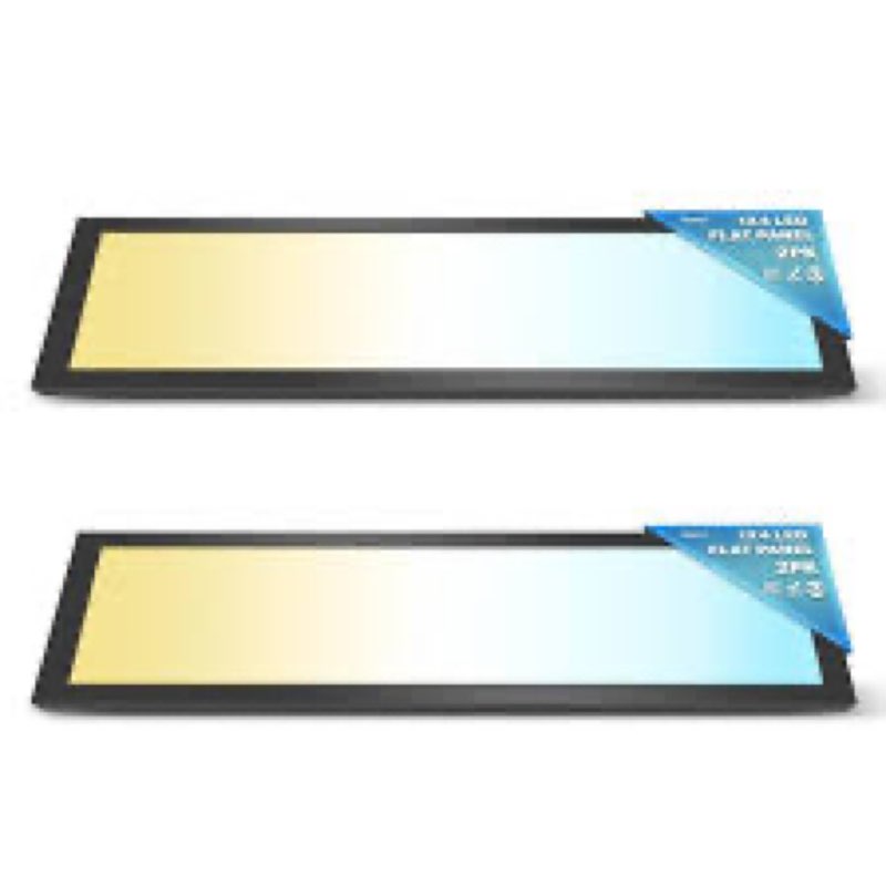 Sunco 2 Pack 1x4 LED Flat Panel Light, Dual Selectable CCT 3500K/4000K/5000K & Selectable Wattage 30W/40W/46W, 5700LM, Dimmable 0-10V, Matte Black Drop Ceiling Fixture - ETL, DLC