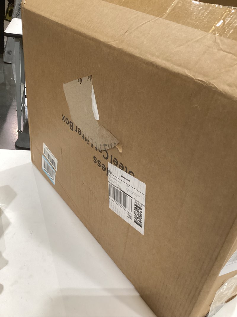 Condition photo showing Good Condition for Stainless Steel Litter Box with Lid, XL Extra Large Metal Cat Litter Boxes for Big Cats Enclosed, Easy to Scoop with Scoop Set, High Sides Enclosure Anti-Urine Leakage Non-Sticky XX-Large Silver Gray