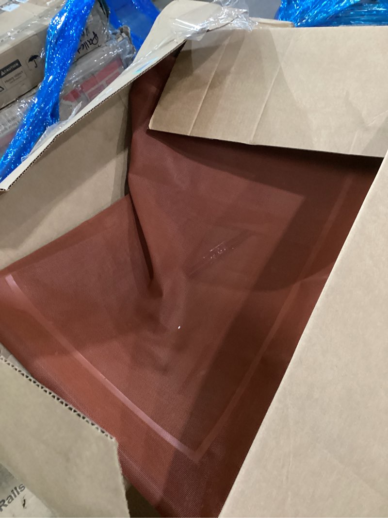 Condition photo showing As Is for Bedsure Outdoor Elevated XL Dog Bed, Portable Indoor & Outdoor Cooling Raised Cot Pet Hammock Bed with Skid-Resistant Feet, Frame with Breathable Mesh, Terracotta, 54 inches 54"L x 35.4"W x 8"Th Terracotta