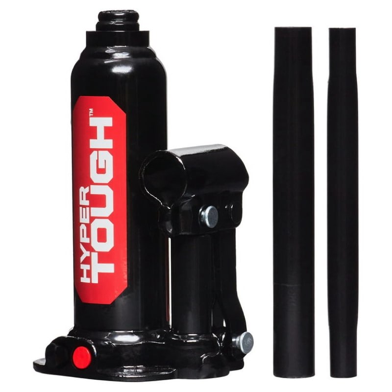 hyper tough t90203w bottle jack, 2 ton black