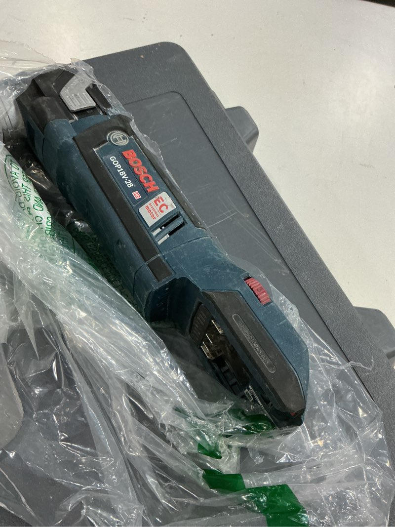 Condition photo showing As Is for bosch gop18v-28n 18v ec brushless starlockplus oscillating multi-tool (bare tool)