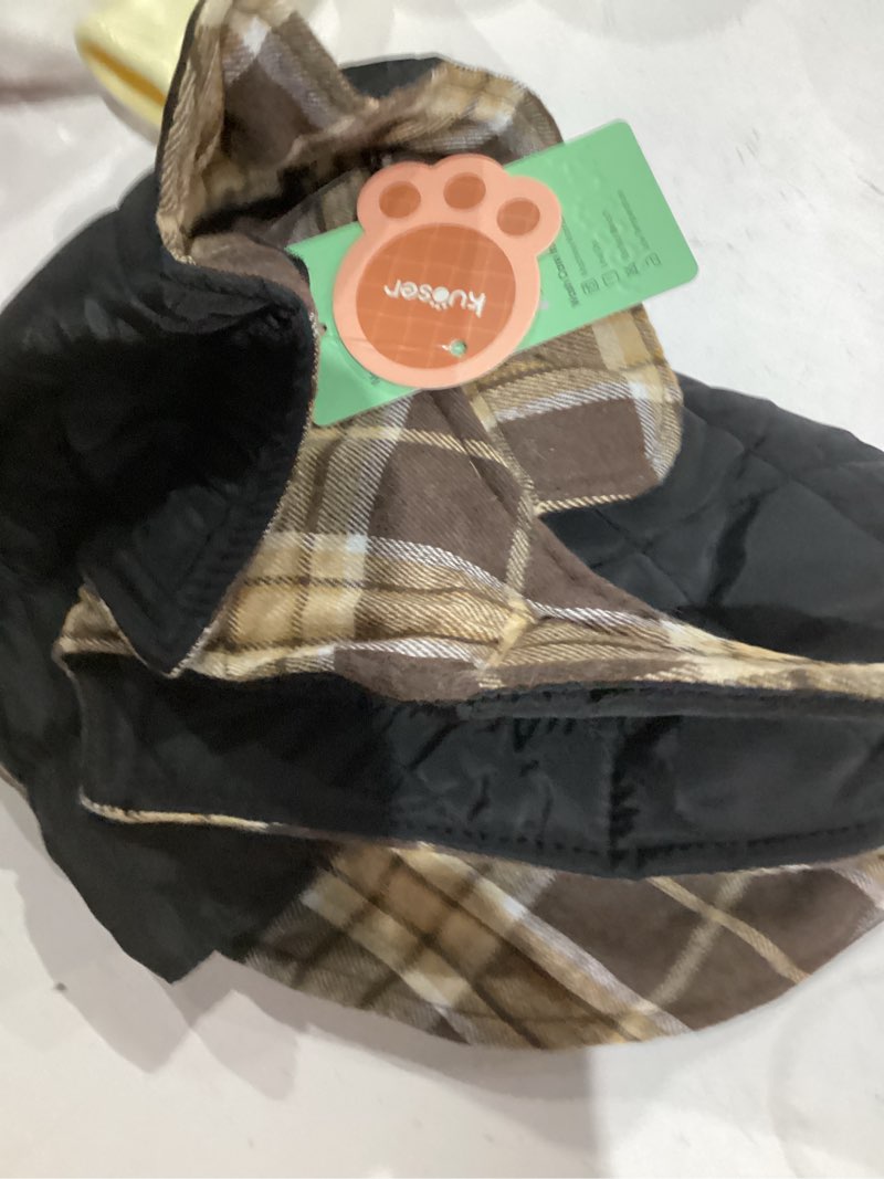 Condition photo showing Good Condition for Kuoser Waterproof Dog Coat, Reversible Dog Jacket for Medium Dogs, Adjustable Durable Doggie Winter Coat Warm Puppy Cold Weather Apparel from Small to Large Breed, New Brown M New Brown Medium (Pack of 1)