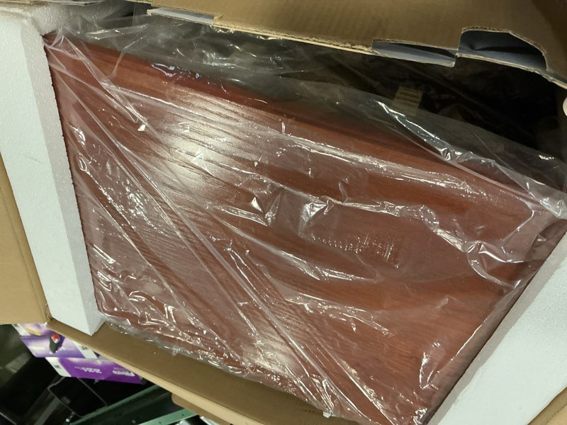 Condition photo showing New/Like New for Victrola Navigator 8-in-1 Bluetooth Record Player with Built-in Speakers– 3 Speed Turntable, CD Player, Cassette, FM Radio, USB, RCA Out, Headphone Jack, Wireless Music Streaming, Real Wood (Mahogany)