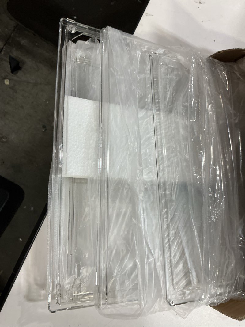 Condition photo showing As Is for 1 pack extra xxxxx-large tall boot storage 13.8”x 12.2”x 23.6" acrylic display case long tall boot shoe storage box clear giant figure collection showcase with magnetic lid clear xxxxx-large 1