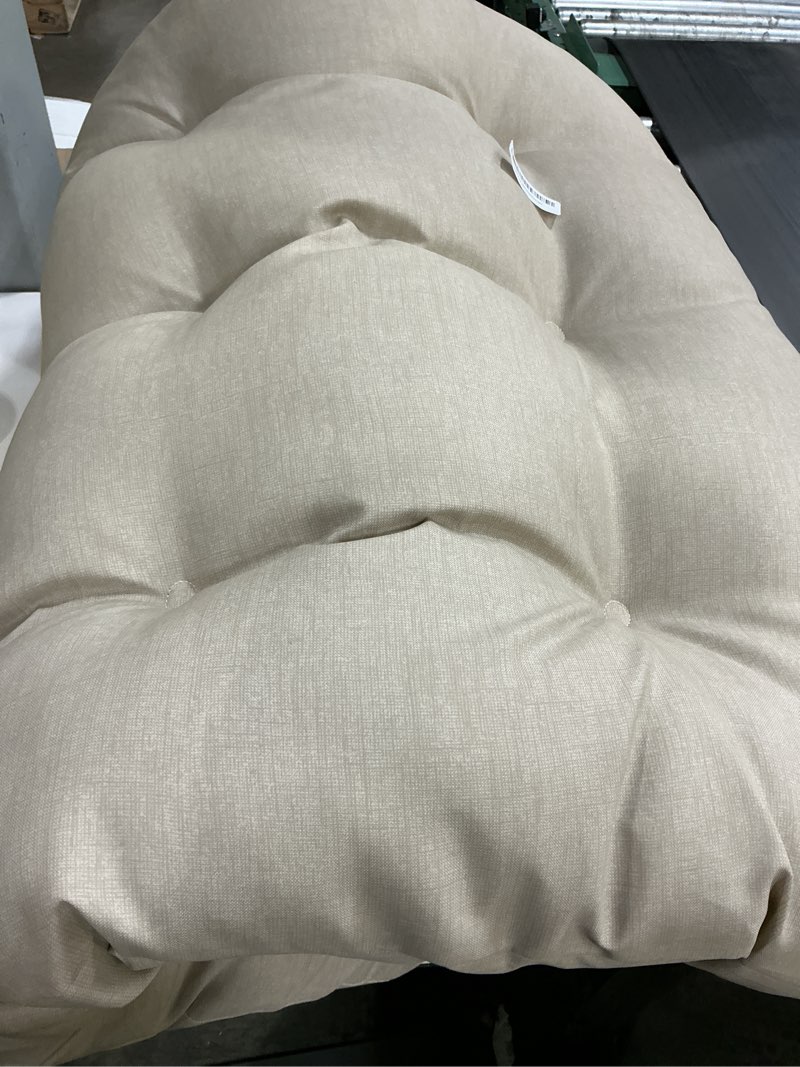 Condition photo showing Good Condition for arden plush indoor/outdoor egg chair cushion, 34 x 49, water repellent, fade resistant, tufted for comfort tan leala