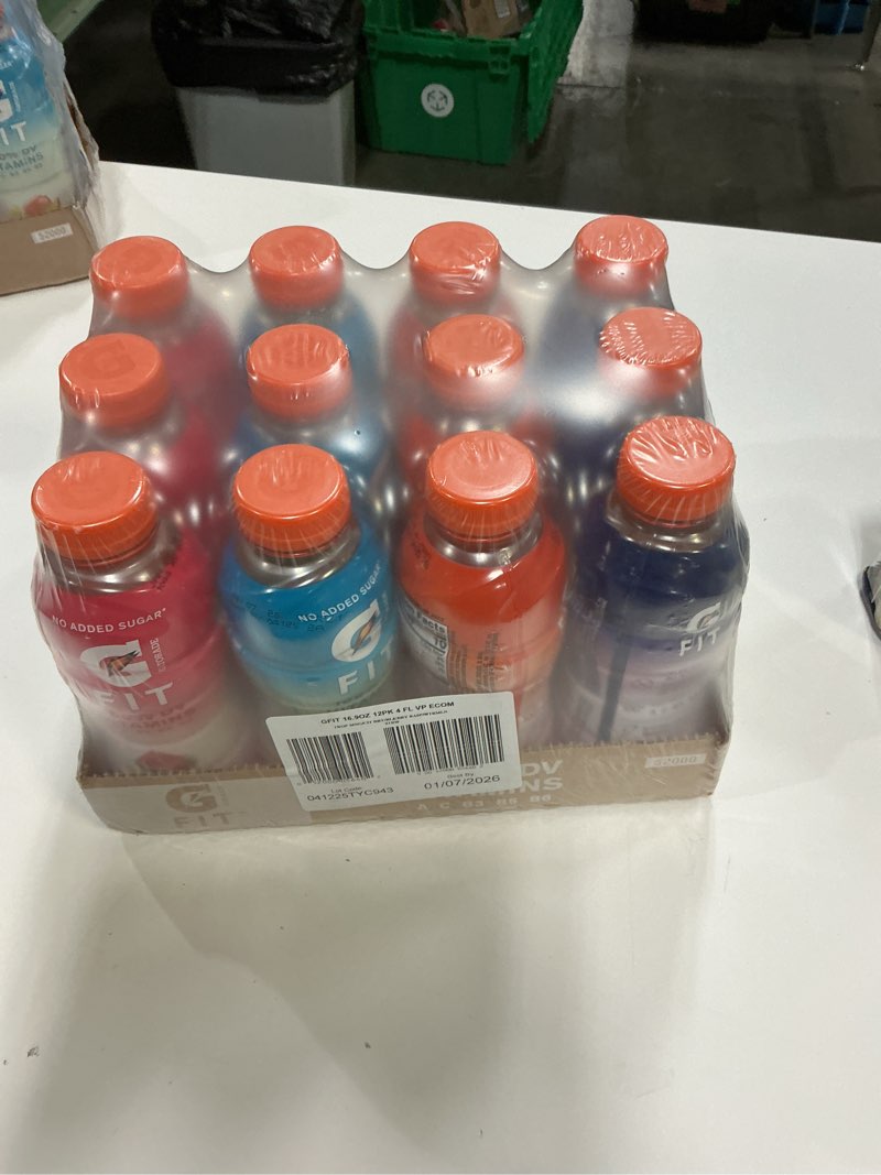 Condition photo showing Good Condition for ( BB/01/07/2926) Gatorade Fit Electrolyte Beverage  Healthy Real Hydration  New 2.0 4 Flavor Variety Pack  16.9.oz Bottles (12 Pack)