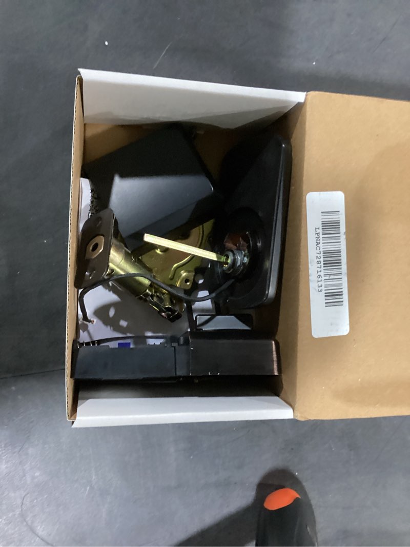 Condition photo showing As Is for incomplete kwikset powerbolt 250 10-button keypad venetian bronze transitional electronic deadbolt door lock, featuring convenient keyless entry, customizable user codes and auto-locking