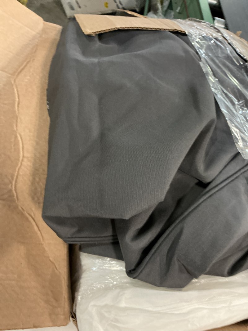 Condition photo showing As Is for Favoyard Outdoor Bench Cushion 48 x 18 Inch Waterproof Patio Furniture Cushions 3-Year Color Fastness Garden Sofa Settee Couch Swing Pads with Handle and Adjustable Straps, Dark Gray Dark Gray 48 x 18 In