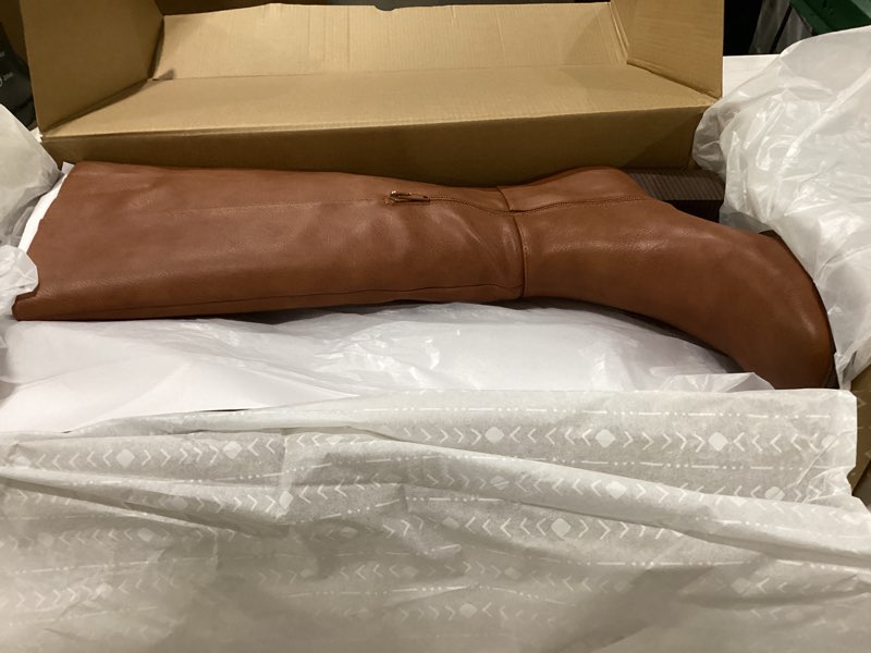 ZODIAC Women's, Riona Block Heel Tall Boot 8.5 Cognac Brown