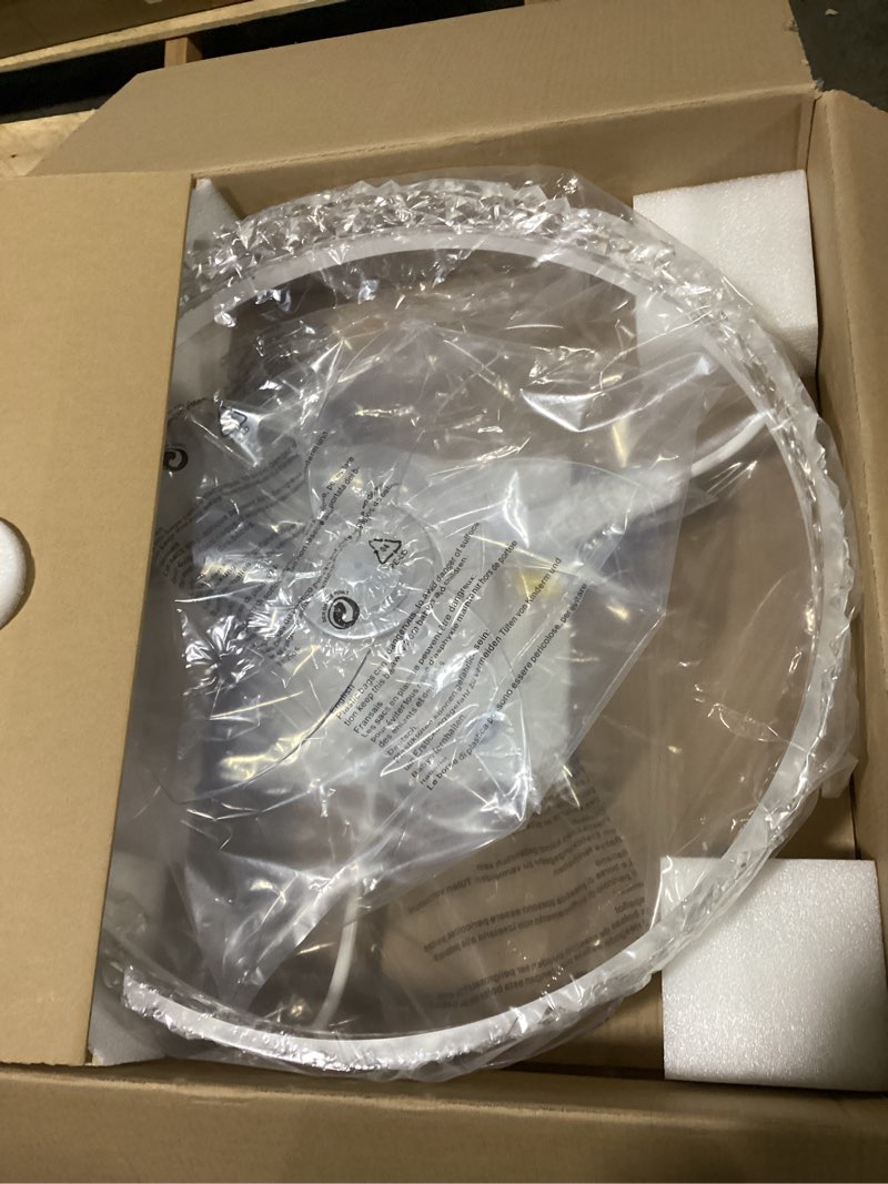 Condition photo showing Good Condition for Ceiling Fans with Lights, 24 Inch Low Profile Flush Mount Fan with Remote, Low Noise, Reversible DC Motor, 3-Color Dimmable LED Fan for Bedroom, Kitchen, Dining Room, Kids Room Pearl White 24 inch