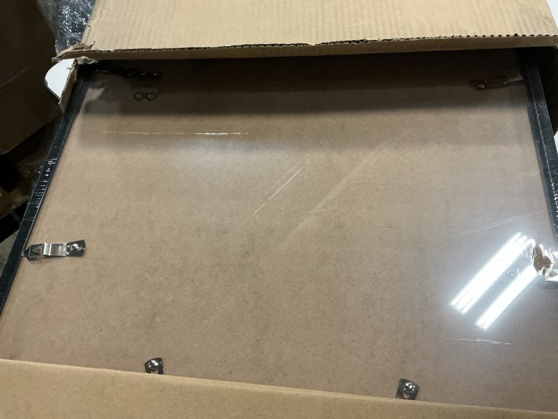 Condition photo showing Good Condition for upsimples 16x24 picture frame set of 5, display pictures 14x20 with mat or 16 x 24 without, wall gallery poster frames, black black 16x24