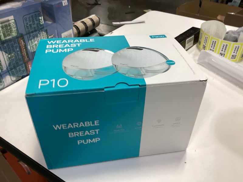 Condition photo showing New/Like New for Paruu P10 Hands-Free Breast Pump Wearable, 338mmHg Strong Suction, Low Noise, 4 Modes & 9 Levels, Electric Breast Pump Portable, Smart Display, 19/21/24/28mm Insert/Flange, 2 Pack (White) 2 Count