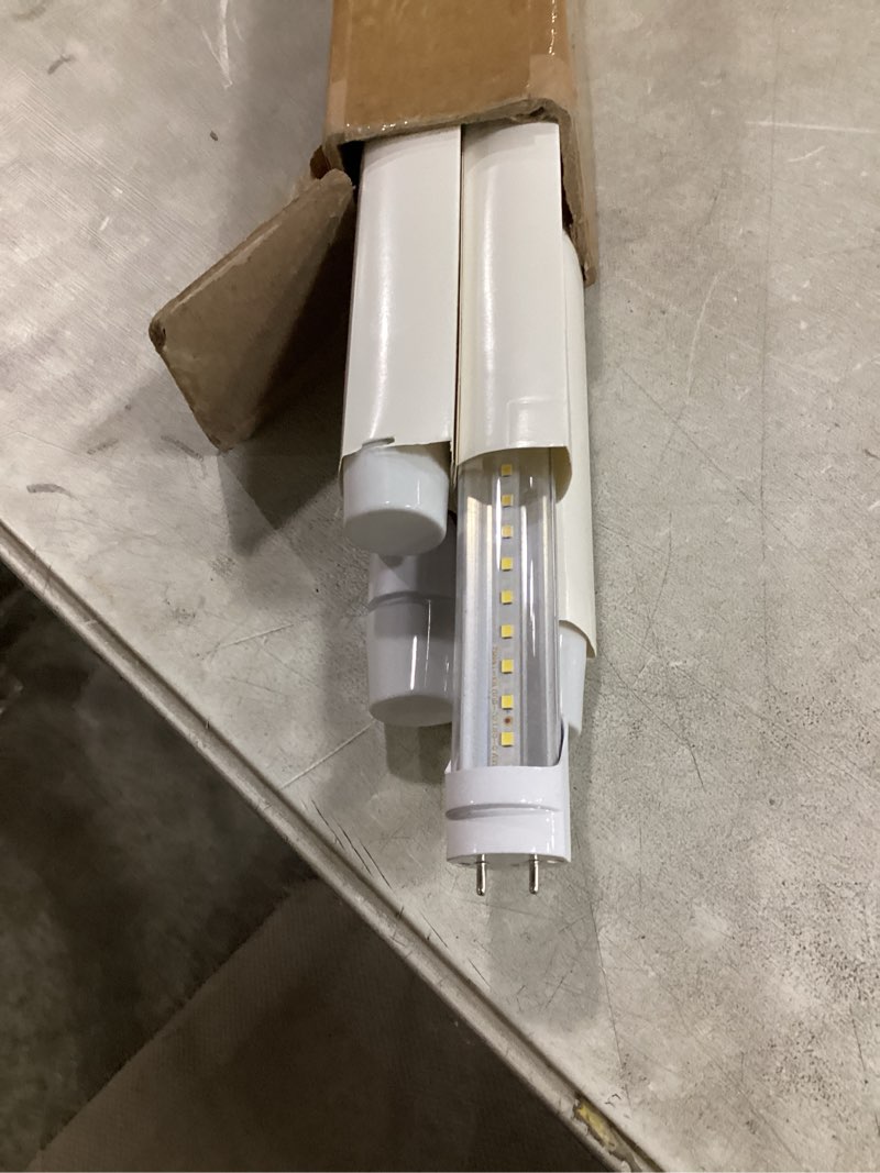 Condition photo showing Good Condition for 2ft t8 led tube light,12w(30w equivalent), 1560lm,led replacement f20t10 t20t12 flourescent tube,5000k, dual ended power, clear cover(4-pack)