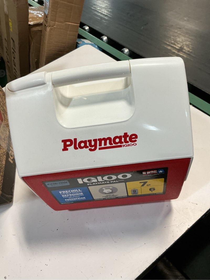 Condition photo showing Good Condition for igloo classic playmate coolers | insulated hard shell cooler chest red 7 qt - 9 can