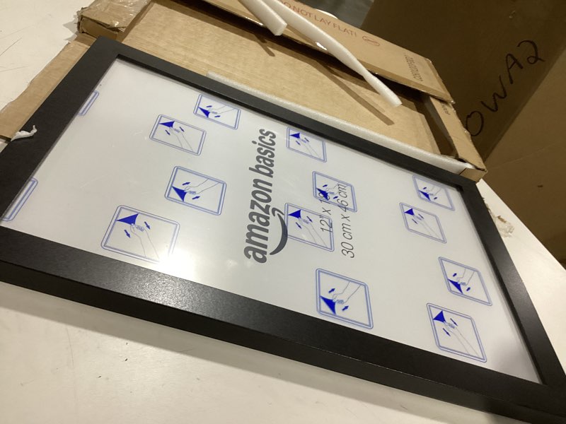 amazon basics wood poster rectangular frame, 12" x 18", black