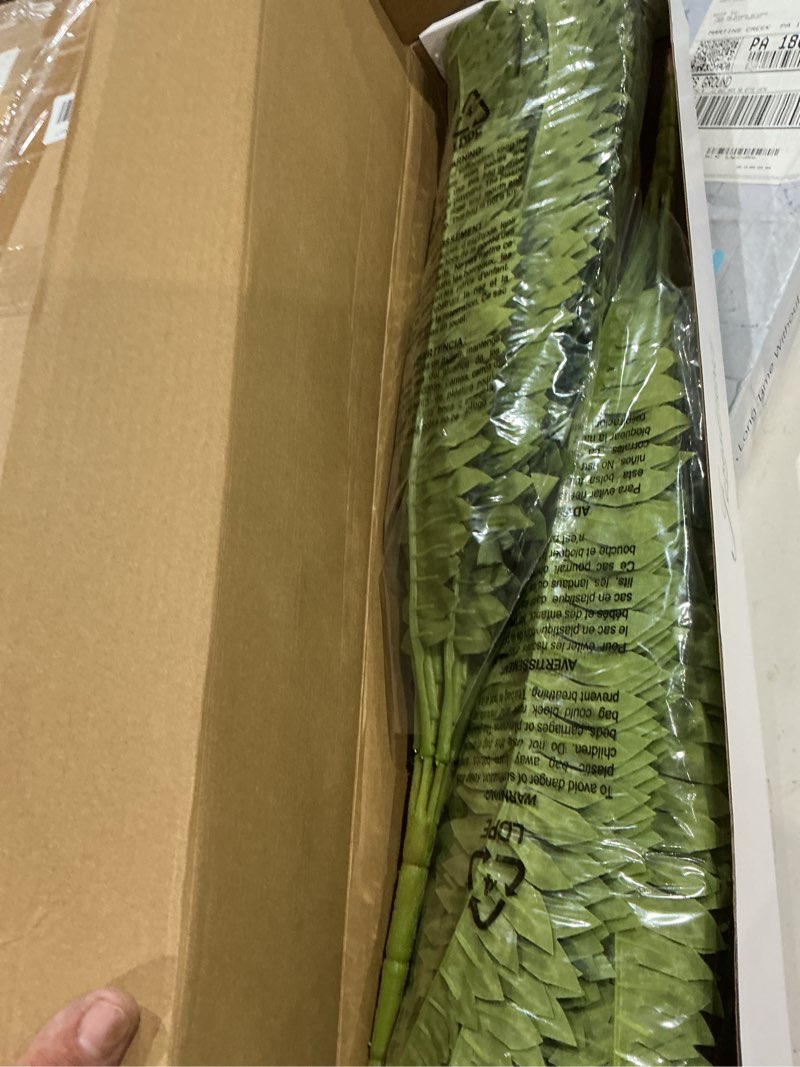 Condition photo showing New/Like New for forest prince 35" ferns artificial bush plants large, 2 artificial boston ferns with 39 fronds for outdoors home decor