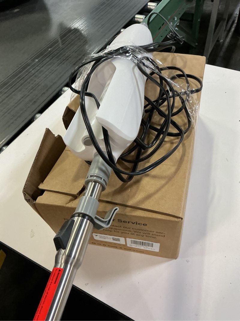 Condition photo showing As Is for 1200W Powerful Steam Mop with 2pcs Washable Pads, 30s Quick-Heating, Lightweight, 12.5oz Removable Water Tank, 260? for Cleaning and Sanitizing Hardwood, Marble, Tile and Carpet White