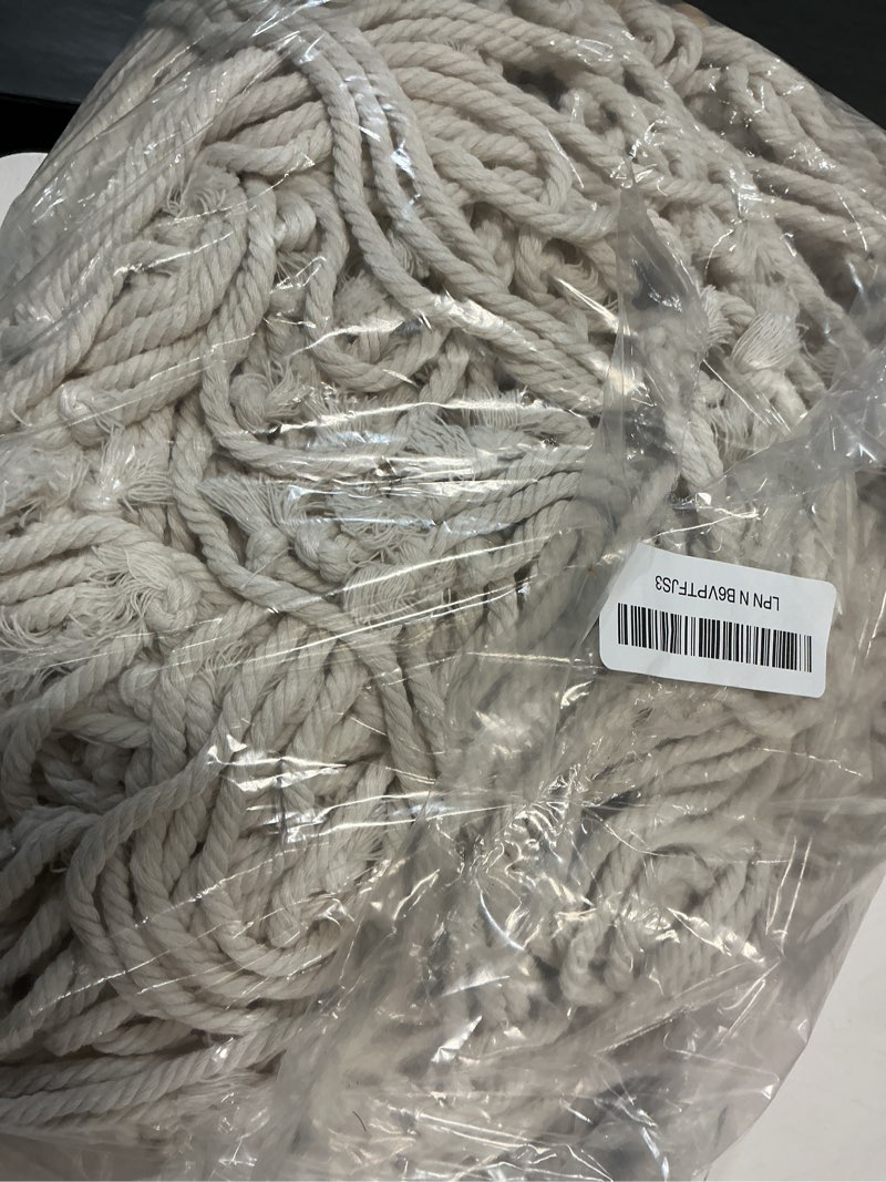 Condition photo showing Good Condition for boho valance macrame curtains for windows 31" l x 39" w beaded macrame curtains for doorway & kichen, large wall hanging home decor, window treament room divider tapestry wedding backdrop, 1 panel twisted style 39"w x 31"l (pack of 1)