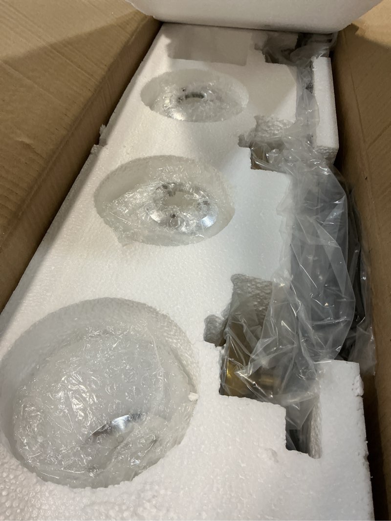 Condition photo showing Good Condition for ralbay mid century modern bathroom vanity lights black and gold milky glass modern bathroom vanity lights over mirror, black/golden 3-light (exclude bulb) black/gold 3 light