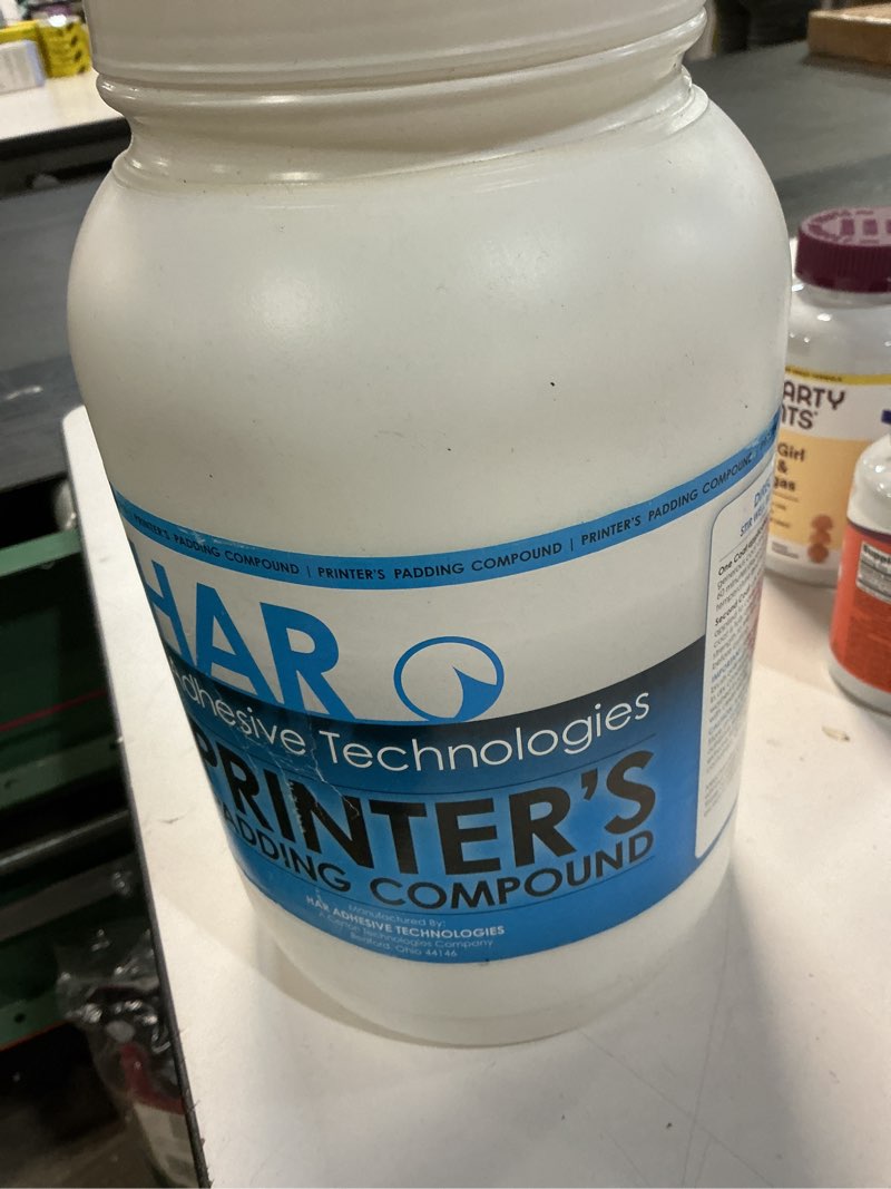 Condition photo showing New/Like New for HAR Padding Compound White for Making Note Pads - Gallon