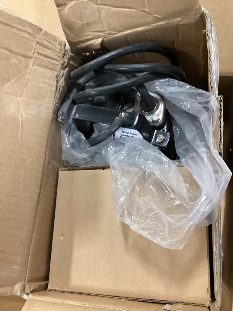 Condition photo showing As Is for Basement Watchdog 0.5-HP Cast Iron/Cast Aluminum Submersible Sump Pump