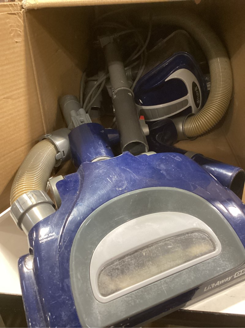 Condition photo showing As Is for Shark Upright Vacuum, Navigator Lift-Away Deluxe with Large Dust Cup Capacity, HEPA Filter, Swivel Steering, Upholstery Tool & Crevice Tool, Blue, NV360