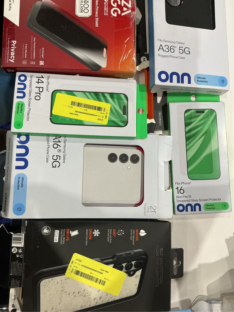 Condition photo showing As Is for assorted cellphone/tablet/laptop case covers & accessories