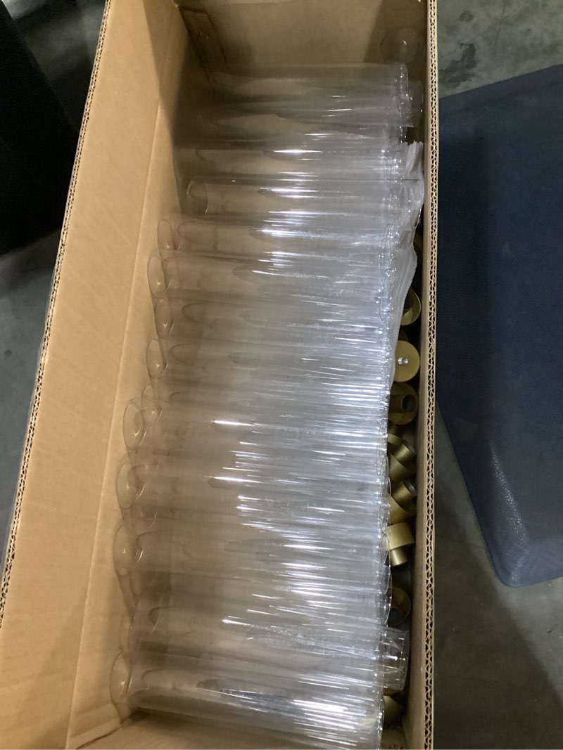 Condition photo showing As Is for 10pcs gold floor candelabra,5 arm candle holder tall floor candle holder with acrylic lampshade for wedding table birthday party home decoration fit led taper candles gold 10pcs