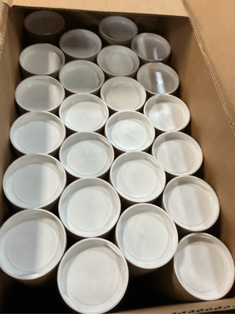 Condition photo showing As Is for tape logic cardboard tubes with caps, 20"l x 3"w x 3"h, pack of 24 | poster tube for mailing and storage of blueprints, artwork, crafts, long art holder, 20 inches 0.07 tube wall thickness kraft 3" x 20"