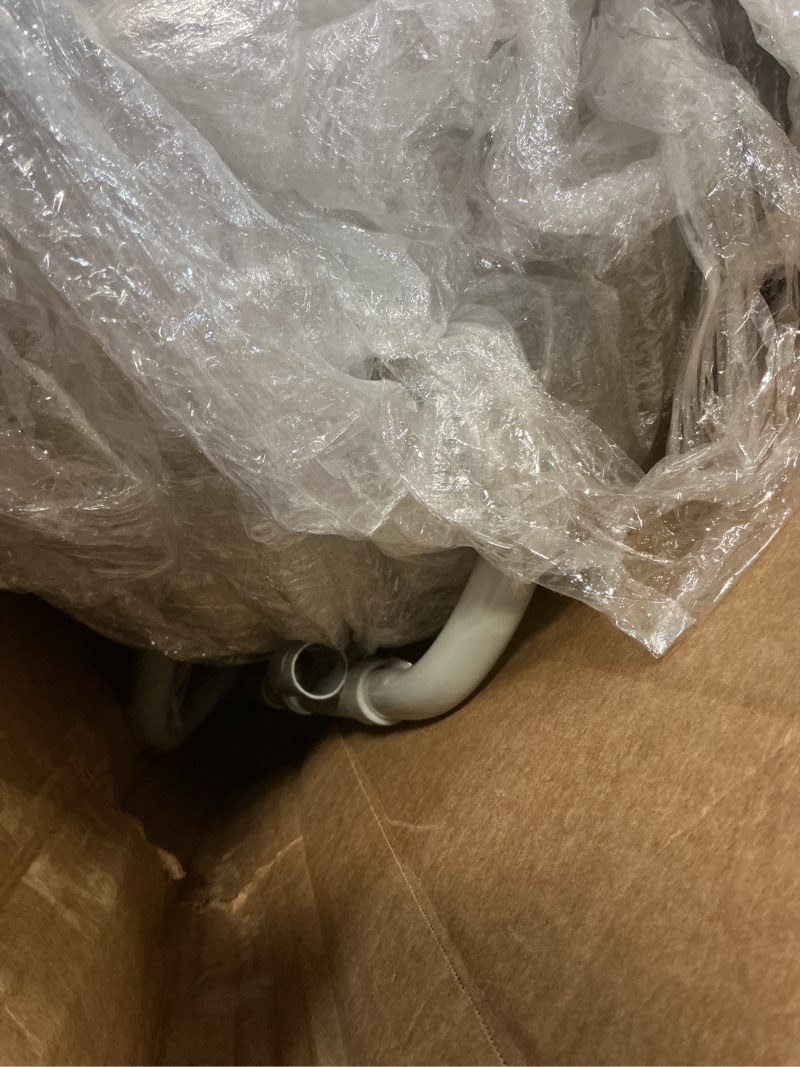 Condition photo showing As Is for probasics 3-in-1 folding commode chair with full seat, 350 lb capacity, portable self-contained commode, foldable steel frame
