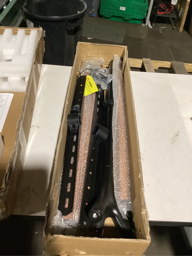 Condition photo showing As Is for Easel TV Stand with Tripod Base for 45-65 inch Flat Screen up to 77lbs, Height Adjustable TV Stand Tripod for Living Room w/Cable Ties, 180°Swivel, Black