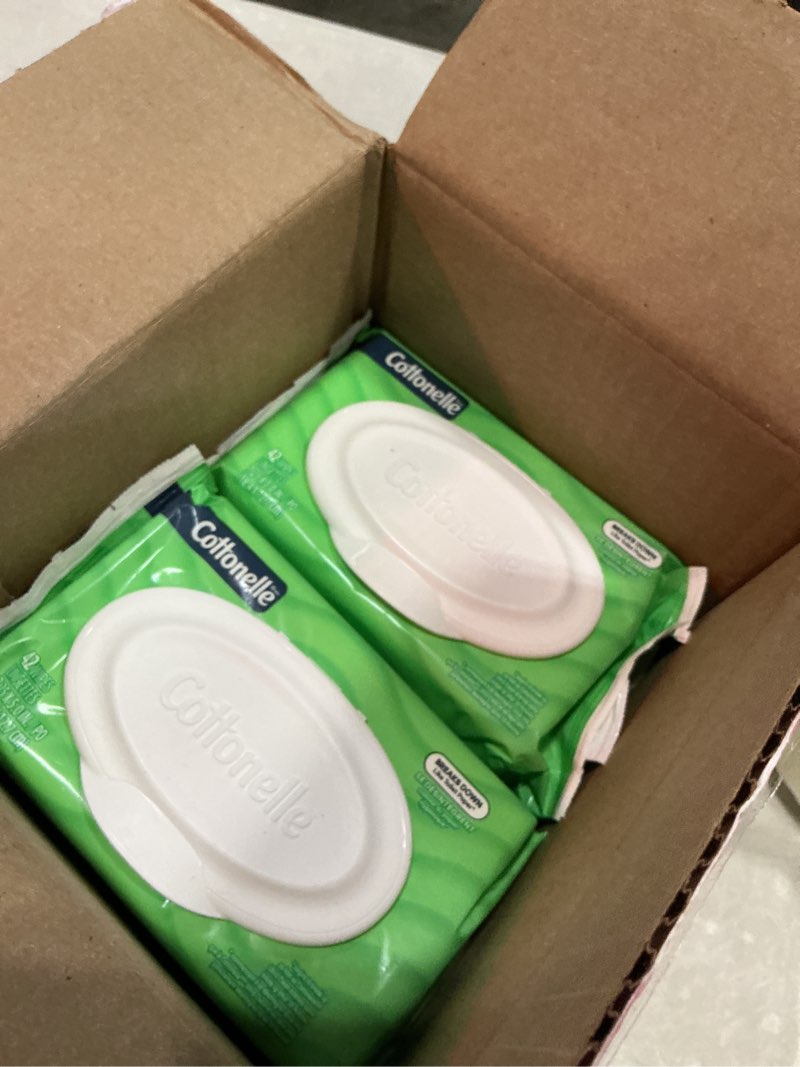 Condition photo showing Good Condition for cottonelle gentleplus flushable wet wipes with aloe & vitamin e, 8 flip-top packs, 42 wipes per pack (336 total wipes), packaging may vary gentleplus 42 wipes (pack of 8)