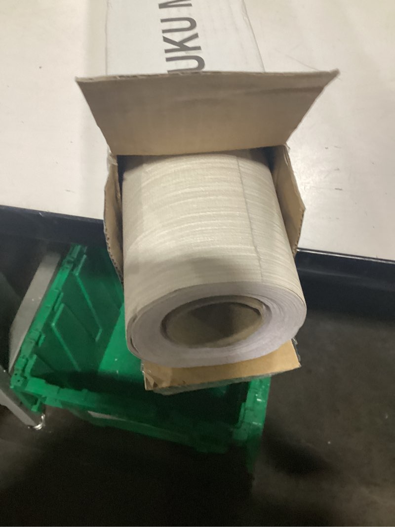 Condition photo showing Good Condition for FUKU MON Vinyl/PVC Grasscloth Fabric Wallpaper 24" X 394" Textured Cream Thick Linen Classic Neutral Grassweave Contact Paper for Walls Cabinets Bedroom Counter Top Liners Fireplace Beige Cream White 24" x 394"