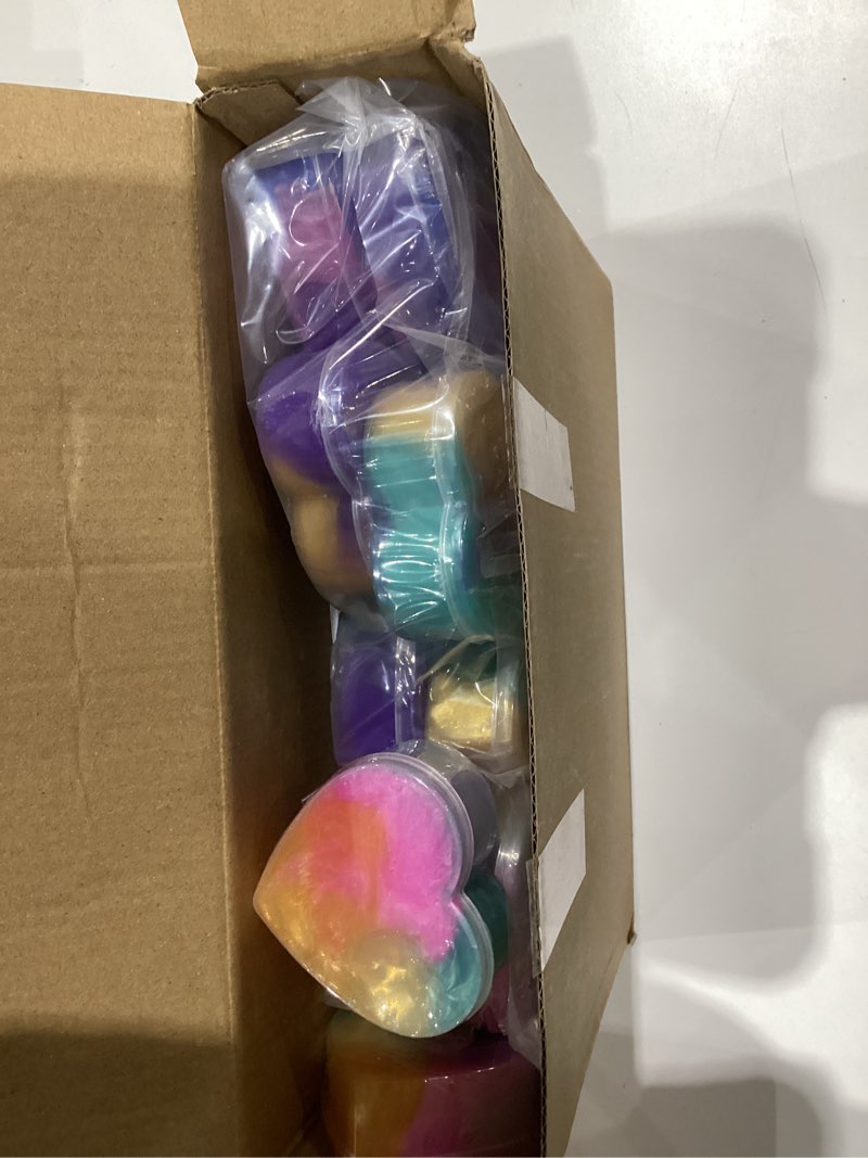 Condition photo showing New/Like New for 28 Pack Valentines Day Cards for Kids School - Galaxy Slime Stress Relief Fidget Toys, Perfect Classroom Exchange Gifts & School Party Favors, Kids Valentines Day Gifts for School Classroom Heart shaped slime