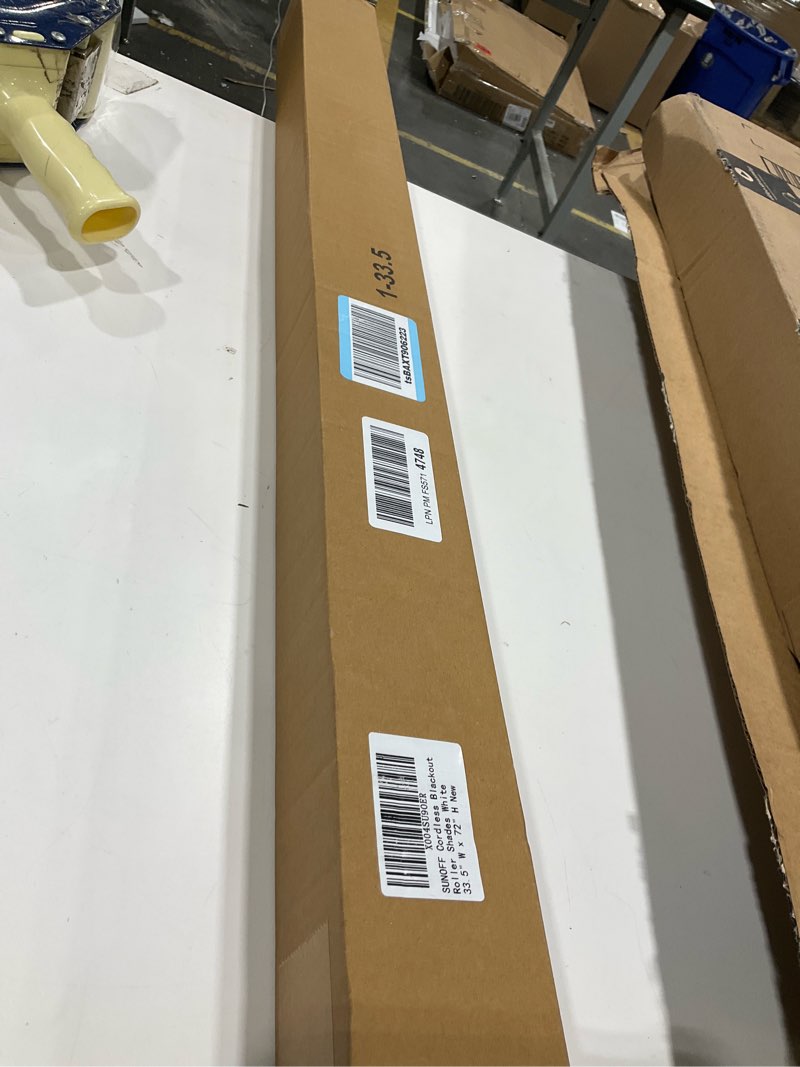 Condition photo showing Good Condition for Sunoff Blackout Roller Shades Blinds Cordless for Windows Pull Down Room Darkening Door Blinds with 