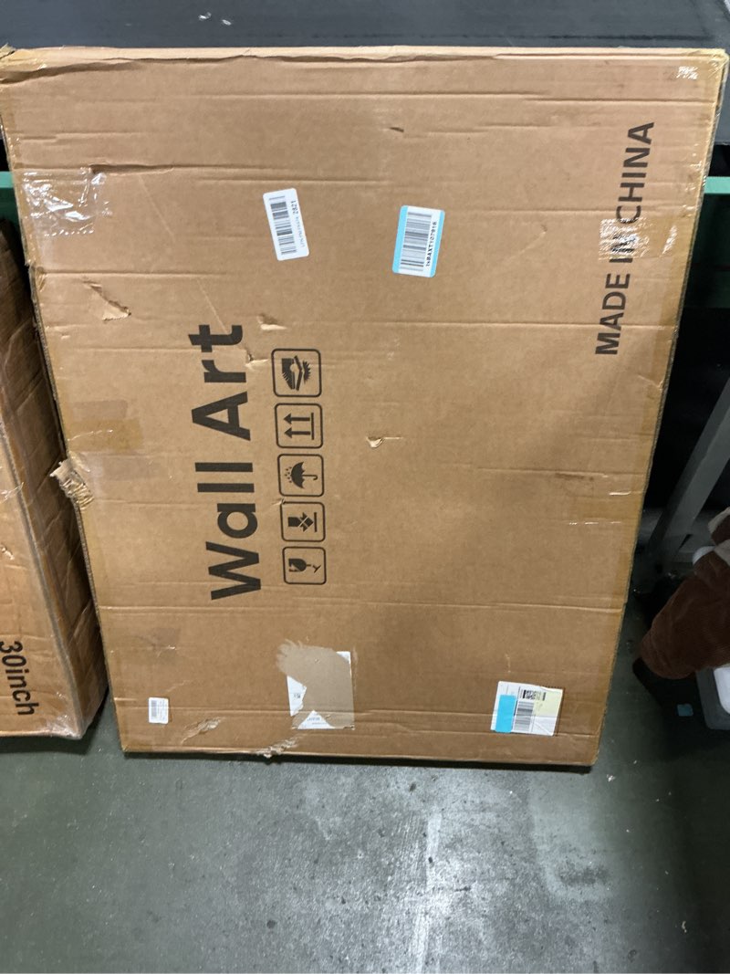 Condition photo showing New/Like New for Extra Large Framed Modern Luxury Large Wall Art for Living Room, Set of 3 Piece Bright Style Abstract Paintings Artwork for Walls, Big Size Art Prints Pictures for Hallway Dining Room Office Wall Decor 30" H x 80" W Bright