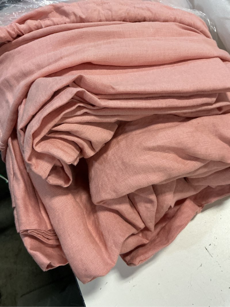 Condition photo showing Good Condition for european linen duvet cover set, king/cal king, rose