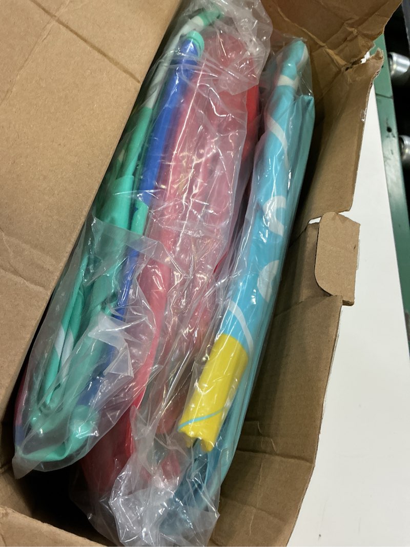 Condition photo showing New/Like New for 3 pack pool floats adult, seetohome inflatable pool float chairs with cup holder, pool floaties for adults, lake floats perfect for pool lake river beach water fun (blue, green, pink, 3 pack) blue, green, pink 3 pack