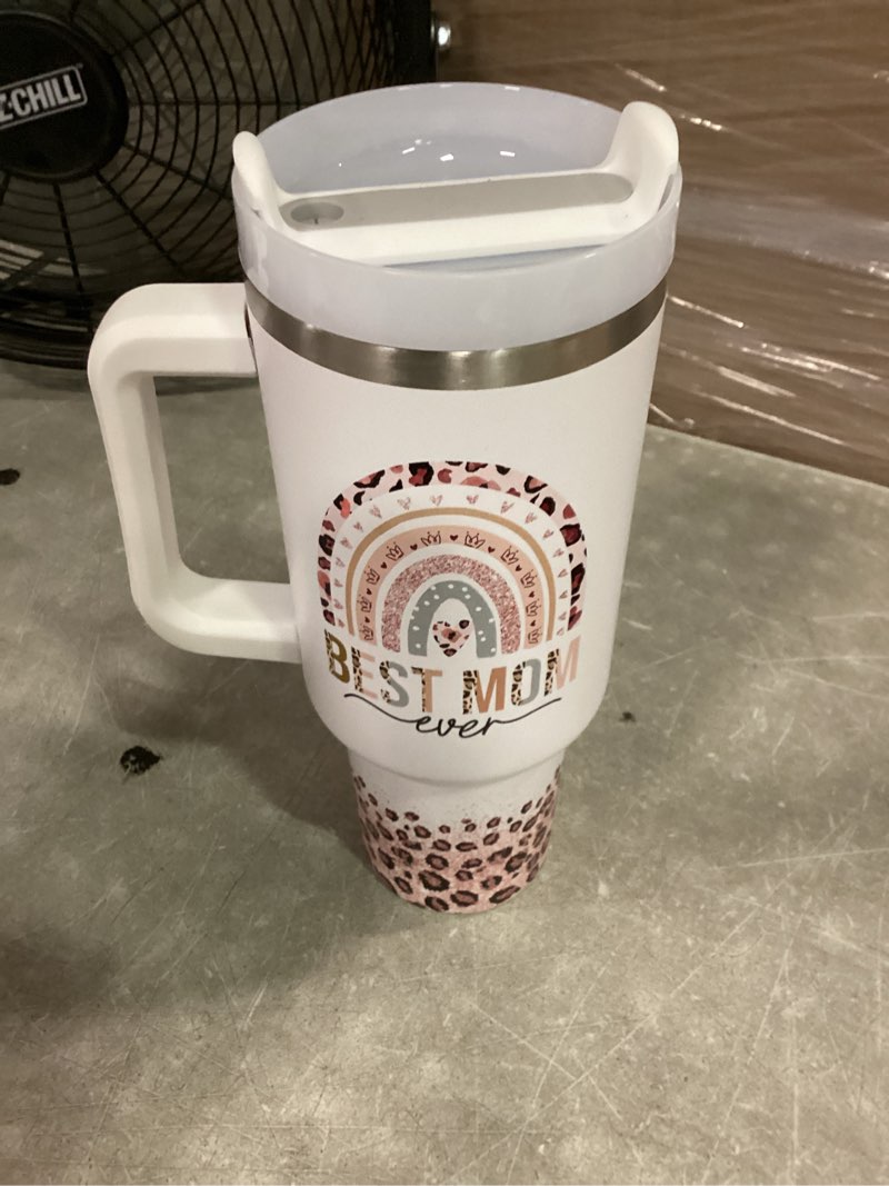 Condition photo showing New/Like New for sandjest mom gifts for women mom nutrition facts tumbler stainless steel 40oz with handle insulated travel cup best mom ever coffee cup, mother's day christmas birthday gifts from son daughter