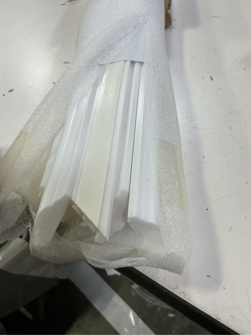 Condition photo showing New/Like New for 10 Pcs Peel and Stick Door Moulding Trim Kit Premade Wall Moulding Panels Flexible Self Adhesive 3D Wainscoting Panels for Mirror Window Frame Decor (Top 22"x36" and Bottom 22"x24") 1 Top 22"x36" and Bottom 22"x24"