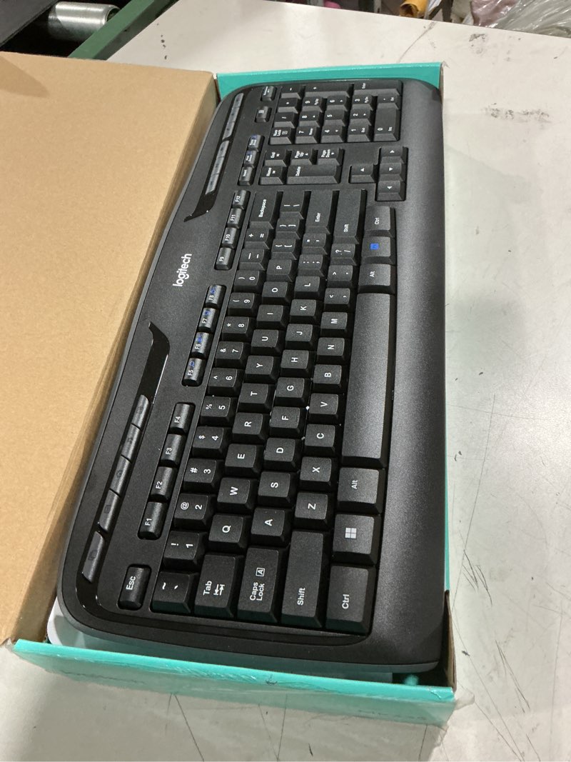 Condition photo showing As Is for logitech mk335 quiet wireless keyboard and mouse combo - black/silver keyboard and mouse combo wireless, ambidextrous