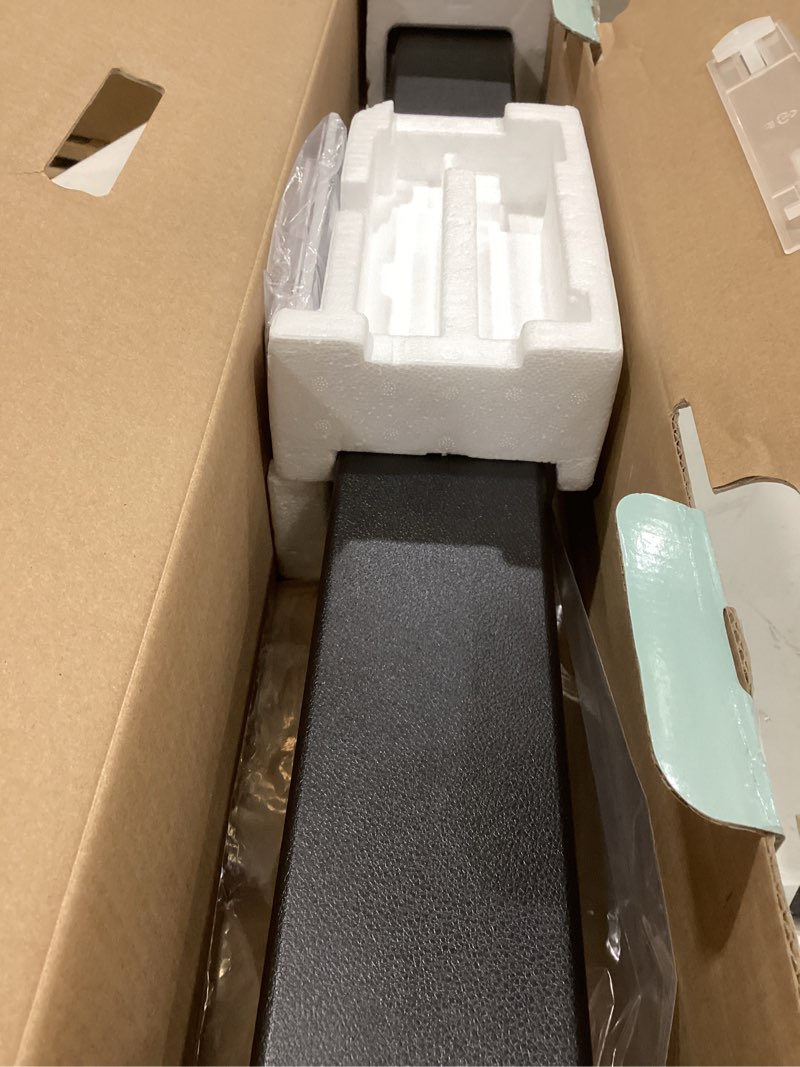 Condition photo showing As Is for Sony S100F 2.0ch Soundbar with Bass Reflex Speaker, Integrated Tweeter and Bluetooth, (HTS100F), easy setup, compact, home office use with clear sound black