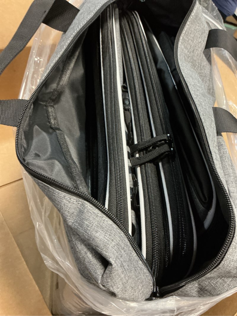 Condition photo showing Good Condition for Petskd 2 in 1 Double Cat Car Travel Carrier with Litter Box, 38"x17"x18" Portable Dual Extra Large Cat Carrier for Multiple Cats with Zipper Locks for Moving Across The Country(Grey) Double Carrier(Grey)